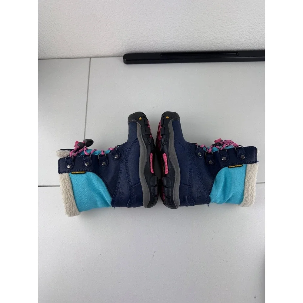 KEEN‎ Kids Winter Boots Navy Blue Pink Teal Waterproof Insulated Size 9 Toddler